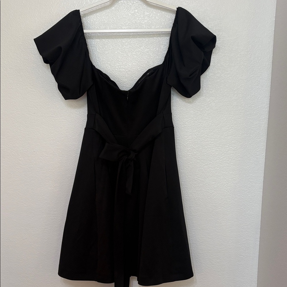 Belle Badgley Mishka Puff Sleeve Cocktail Dress- Size 12 - Picture 5 of 10